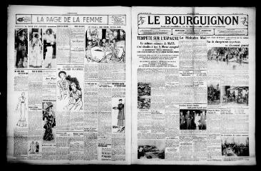 3 vues - Le Bourguignon : journal quotidien de la démocratie radicale-socialiste, n° 200, lundi 20 juillet 1936 (ouvre la visionneuse)