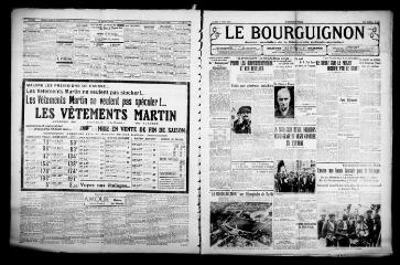 4 vues - Le Bourguignon : journal quotidien de la démocratie radicale-socialiste, n° 212, samedi 1er août 1936 (ouvre la visionneuse)