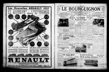 3 vues - Le Bourguignon : journal quotidien de la démocratie radicale-socialiste, n° 277, lundi 5 octobre 1936 (ouvre la visionneuse)