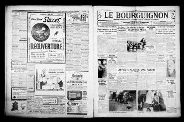 3 vues - Le Bourguignon : journal quotidien de la démocratie radicale-socialiste, n° 291, lundi 19 octobre 1936 (ouvre la visionneuse)