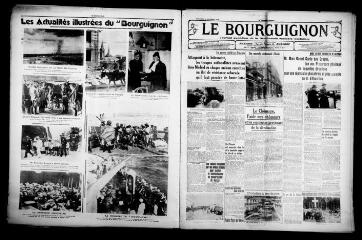 4 vues - Le Bourguignon : journal quotidien de la démocratie radicale-socialiste, n° 325, dimanche 22 novembre 1936 (ouvre la visionneuse)