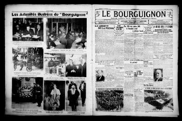 4 vues - Le Bourguignon : journal quotidien de la démocratie radicale-socialiste, n° 332, dimanche 29 novembre 1936 (ouvre la visionneuse)