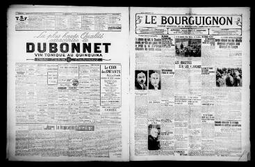 4 vues - Le Bourguignon : journal quotidien de la démocratie radicale-socialiste, n° 336, jeudi 3 décembre 1936 (ouvre la visionneuse)