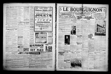 3 vues - Le Bourguignon : journal quotidien de la démocratie radicale-socialiste, n° 348, mardi 15 décembre 1936 (ouvre la visionneuse)