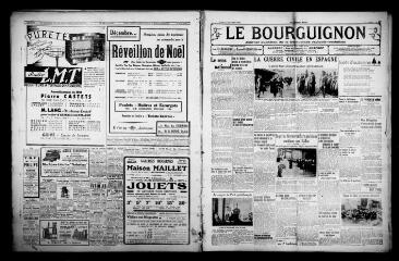 3 vues - Le Bourguignon : journal quotidien de la démocratie radicale-socialiste, n° 354, lundi 21 décembre 1936 (ouvre la visionneuse)