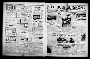 3 vues - Le Bourguignon : journal quotidien de la démocratie radicale-socialiste, n° 10, lundi 11 janvier 1937 (ouvre la visionneuse)