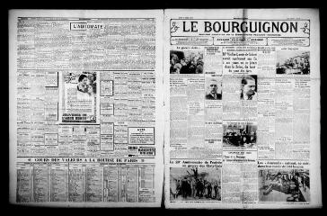 4 vues - Le Bourguignon : journal quotidien de la démocratie radicale-socialiste, n° 97, jeudi 8 avril 1937 (ouvre la visionneuse)