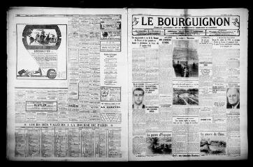 4 vues - Le Bourguignon : journal quotidien de la démocratie radicale-socialiste, n° 278, vendredi 8 octobre 1937 (ouvre la visionneuse)