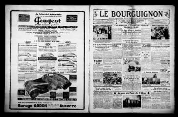 3 vues - Le Bourguignon : journal quotidien de la démocratie radicale-socialiste, n° 281, lundi 11 octobre 1937 (ouvre la visionneuse)