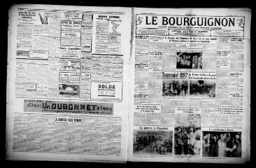 4 vues - Le Bourguignon : journal quotidien de la démocratie radicale-socialiste, n° 304, mercredi 3 novembre 1937 (ouvre la visionneuse)