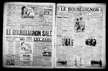 4 vues - Le Bourguignon : journal quotidien de la démocratie radicale-socialiste, n° 307, samedi 6 novembre 1937 (ouvre la visionneuse)