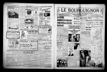 4 vues - Le Bourguignon : journal quotidien de la démocratie radicale-socialiste, n° 351, lundi 20 décembre 1937 (ouvre la visionneuse)
