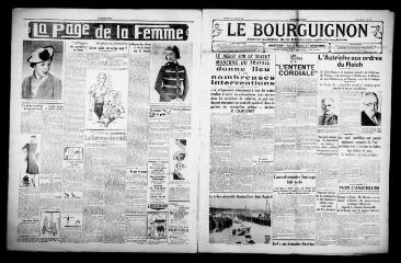 4 vues - Le Bourguignon : journal quotidien de la démocratie radicale-socialiste, n° 49, samedi 19 février 1938 (ouvre la visionneuse)