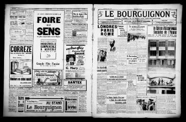 4 vues - Le Bourguignon : journal quotidien de la démocratie radicale-socialiste, n° 114, lundi 25 avril 1938 (ouvre la visionneuse)