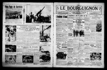 4 vues - Le Bourguignon : journal quotidien de la démocratie radicale-socialiste, n° 242, jeudi 1er septembre 1938 (ouvre la visionneuse)