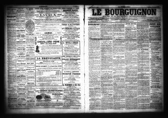 3 vues - Le Bourguignon : journal de la démocratie radicale-socialiste, n° 242, samedi 15 octobre 1904 (ouvre la visionneuse)