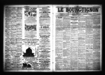 3 vues - Le Bourguignon : journal de la démocratie radicale-socialiste, n° 174, vendredi 28 juillet 1905 (ouvre la visionneuse)