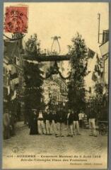 1 vue 110 – Auxerre – Concours Musical du 5 Août 1906 – Arc-de-Triomphe Place des Fontaines