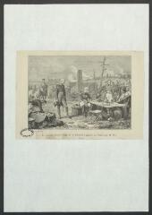 1 vue Le maréchal Davout (Davoust ?) invitant M. de Balachoff à partager son frugal repas (juin 1812)