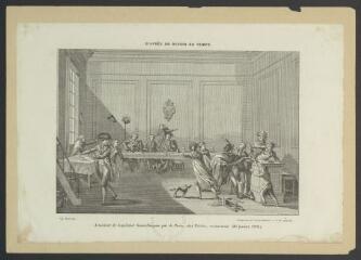 1 vue Représentation de l'assassinat de Louis-Michel Le Peletier, comte de Saint-Fargeau, par Paris