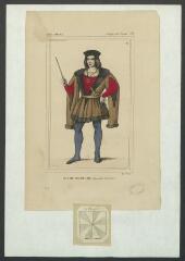 1 vue - Portrait de Gui de Rochefort, chancelier de France et armes de la famille de Rogreul (ouvre la visionneuse)
