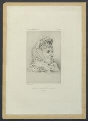 1 vue - Reproduction photographique d\'un portrait au fusain représentant Madame la Marquise de Blocqueville, née Louise-Adélaïde d\'Eckmuhl (ouvre la visionneuse)