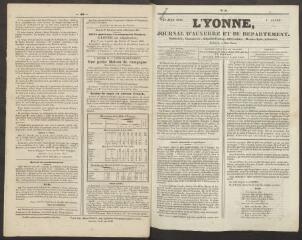 4 vues L'Yonne, journal d'Auxerre et du département : industrie, commerce, administration, littérature, beaux-arts, sciences, annonces et avis divers, n° 8, dimanche 28 juin 1840