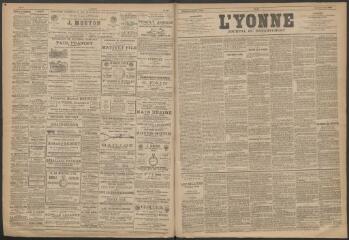 3 vues - L\'Yonne : journal du département, n° 66, samedi 2 juin 1888 (ouvre la visionneuse)