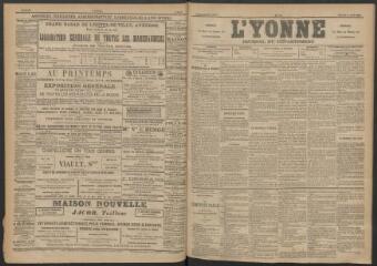 3 vues - L\'Yonne : journal du département, n° 78, samedi 5 avril 1890 (ouvre la visionneuse)
