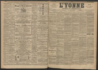 3 vues - L\'Yonne : journal du département, n° 120, mercredi 28 mai 1890 (ouvre la visionneuse)