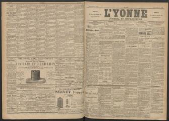 3 vues - L\'Yonne : journal du département, n° 136, lundi 16 juin 1890 (ouvre la visionneuse)