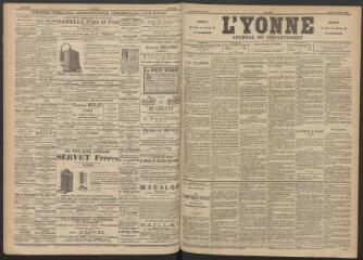 3 vues - L\'Yonne : journal du département, n° 139, jeudi 19 juin 1890 (ouvre la visionneuse)