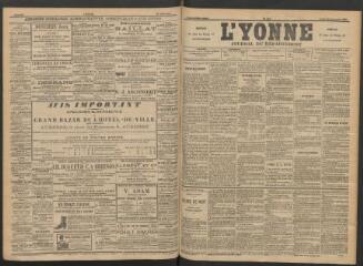 3 vues - L\'Yonne : journal du département, n° 210, lundi 15 septembre 1890 (ouvre la visionneuse)