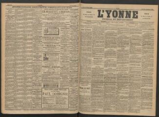 3 vues - L\'Yonne : journal du département, n° 219, jeudi 25 septembre 1890 (ouvre la visionneuse)