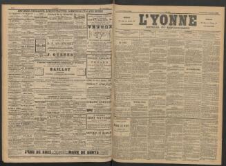 3 vues - L\'Yonne : journal du département, n° 220, vendredi 26 septembre 1890 (ouvre la visionneuse)
