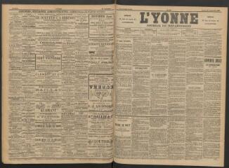 3 vues - L\'Yonne : journal du département, n° 221, samedi 27 septembre 1890 (ouvre la visionneuse)