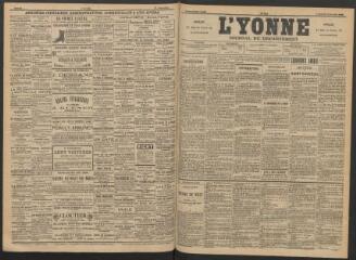 3 vues - L\'Yonne : journal du département, n° 222, lundi 29 septembre 1890 (ouvre la visionneuse)