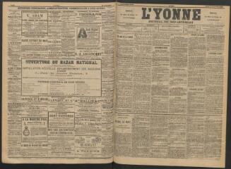 3 vues - L\'Yonne : journal du département, n° 223, mardi 30 septembre 1890 (ouvre la visionneuse)