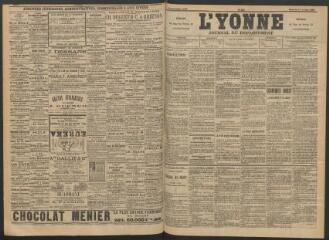 3 vues - L\'Yonne : journal du département, n° 224, mercredi 1 octobre 1890 (ouvre la visionneuse)