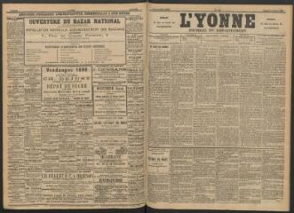 3 vues - L\'Yonne : journal du département, n° 227, samedi 4 octobre 1890 (ouvre la visionneuse)