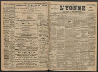 3 vues - L\'Yonne : journal du département, n° 255, vendredi 7 novembre 1890 (ouvre la visionneuse)