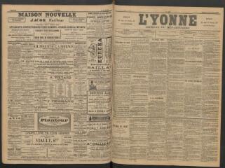 3 vues - L\'Yonne : journal du département, n° 256, samedi 8 novembre 1890 (ouvre la visionneuse)