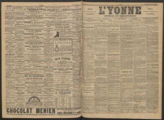3 vues - L\'Yonne : journal du département, n° 260, jeudi 13 novembre 1890 (ouvre la visionneuse)