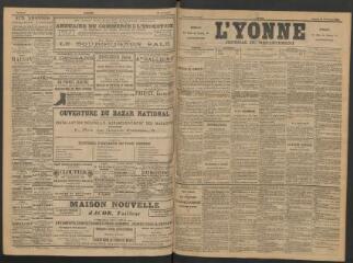 3 vues - L\'Yonne : journal du département, n° 274, samedi 29 novembre 1890 (ouvre la visionneuse)