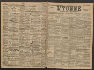 3 vues - L\'Yonne : journal du département, n° 275, lundi 1 décembre 1890 (ouvre la visionneuse)