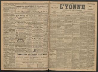 3 vues - L\'Yonne : journal du département, n° 278, jeudi 4 décembre 1890 (ouvre la visionneuse)