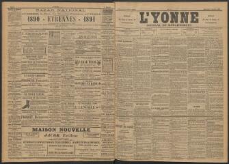 3 vues - L\'Yonne : journal du département, n° 5, mercredi 7 janvier 1891 (ouvre la visionneuse)