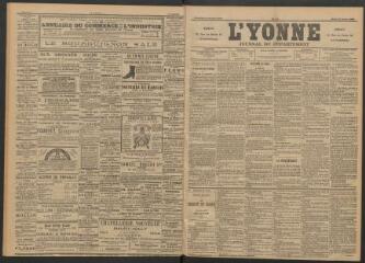 3 vues - L\'Yonne : journal du département, n° 12, jeudi 15 janvier 1891 (ouvre la visionneuse)