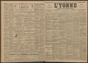 3 vues - L\'Yonne : journal du département, n° 13, vendredi 16 janvier 1891 (ouvre la visionneuse)