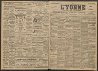 3 vues - L\'Yonne : journal du département, n° 16, mardi 20 janvier 1891 (ouvre la visionneuse)